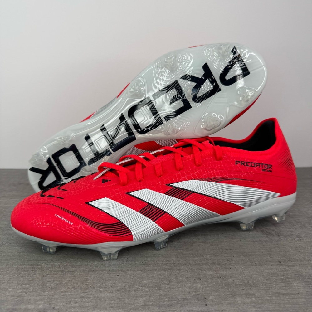 Adidas Predator Pro FG Soccer Cleats - Red/White - ID3856 Men's Size 12